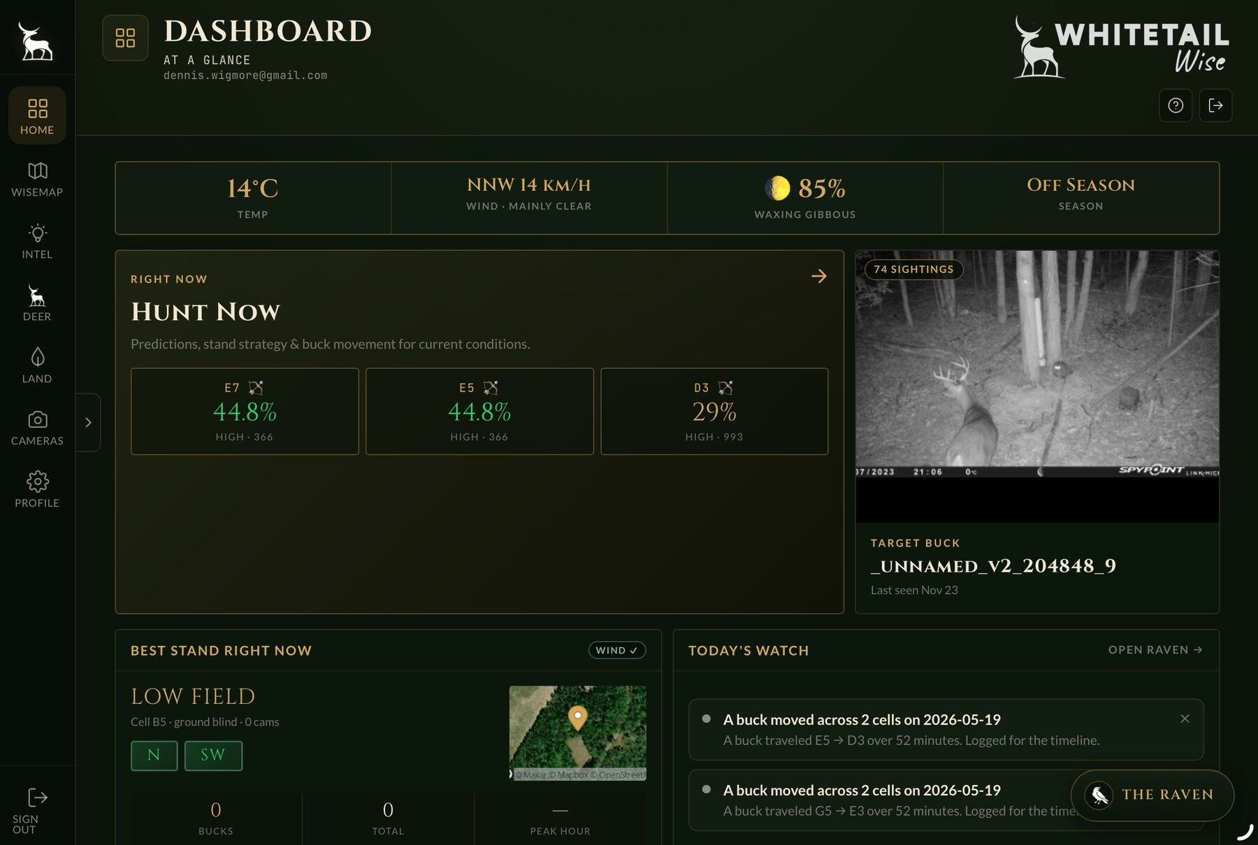 Whitetail Wise — Dashboard